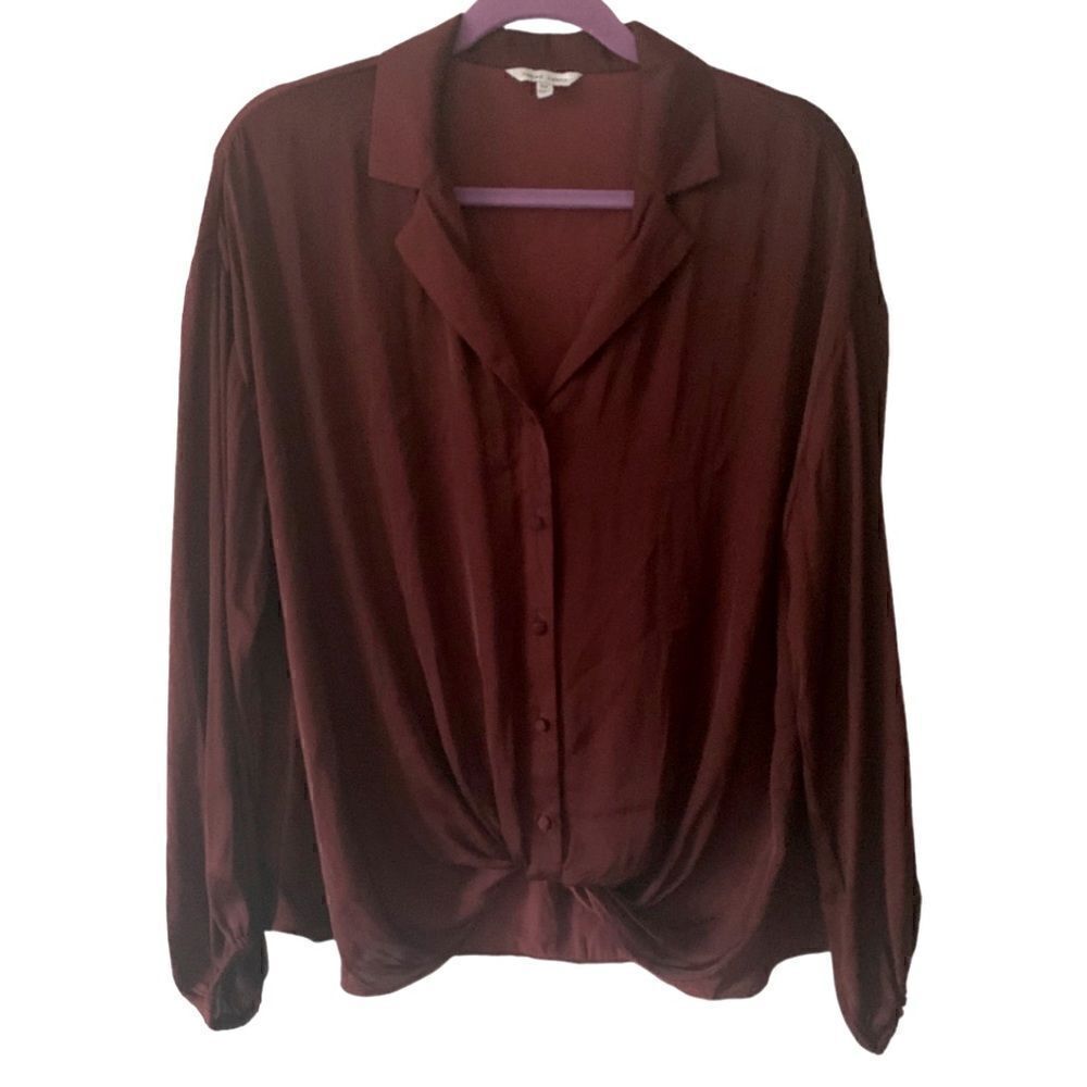 Naked Zebra Blouse Wine Medium